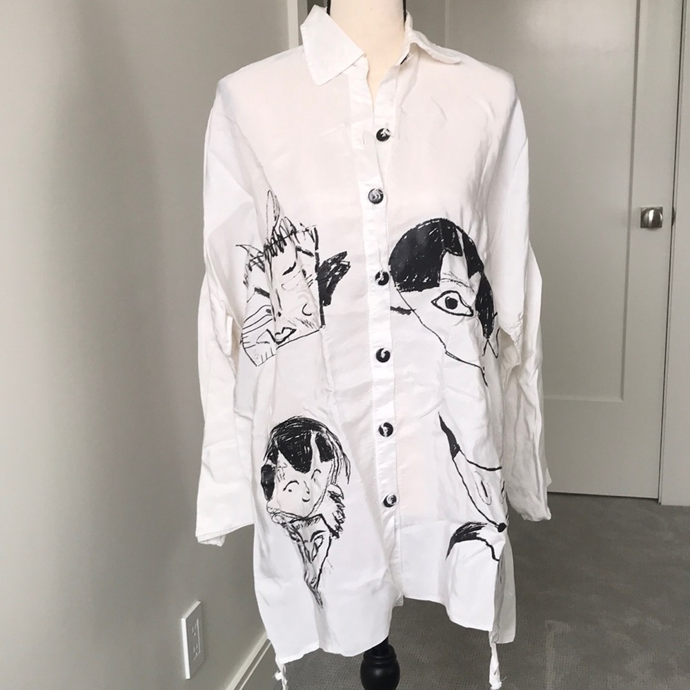 Skif hand-painted rayon tunic
